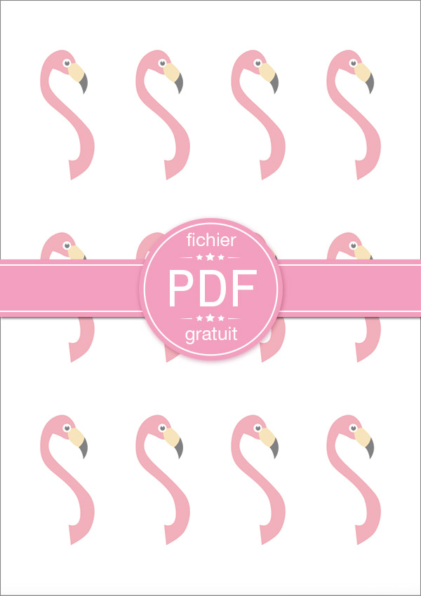 modèle de flamants roses gratuit au format pdf
