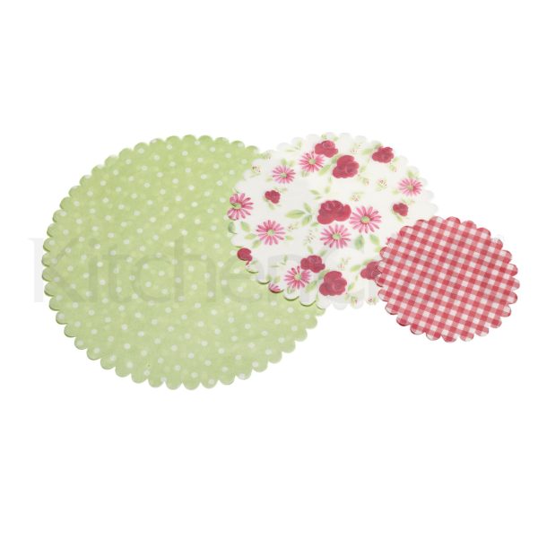 Gemusterte Papier Deckchen - 30 stk - Blume Thema - Image 3