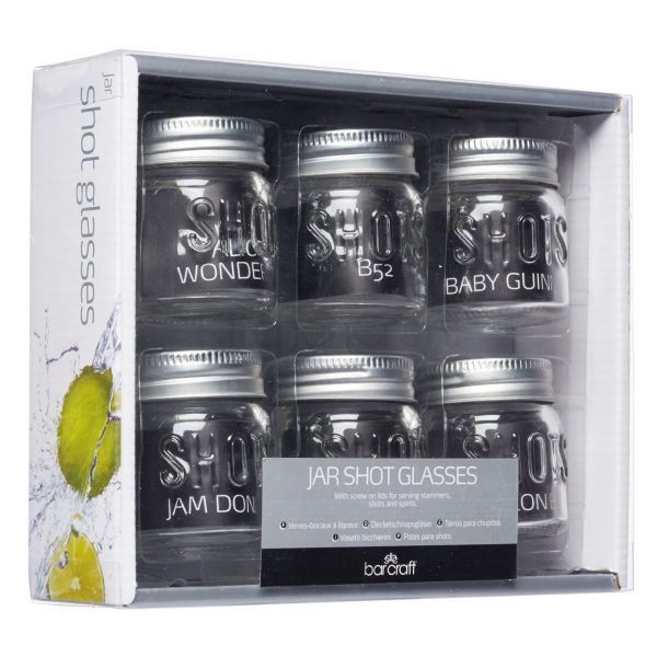 6 Mini Glas mit Deckel "SHOT" - Image 2