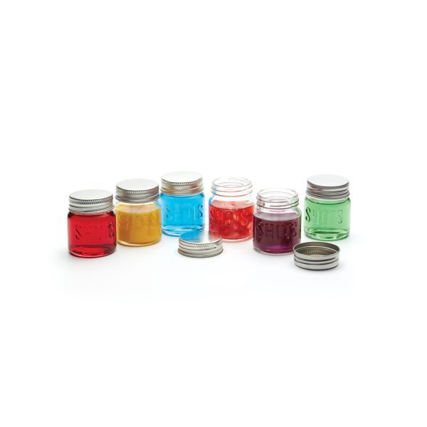 6 Mini Glas mit Deckel "SHOT" - Image 3